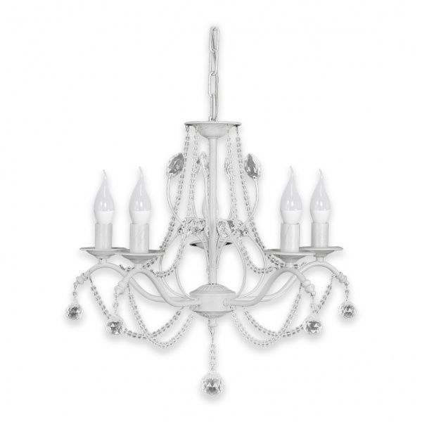 Люстра подвесная Hopfen Wien 5x60 Вт E14 бело-серебряный 