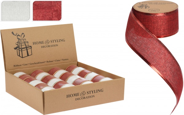 Лента новогодняя 3,8 см 