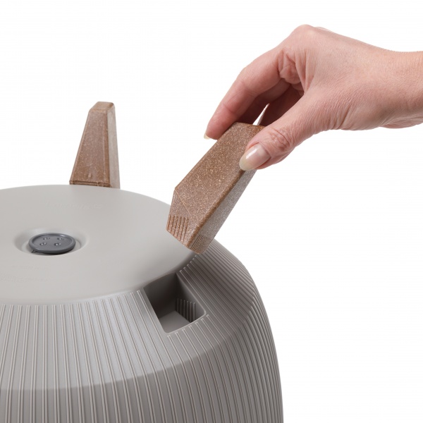 Кашпо пластикове Ламела Рома 240 круглий 7 л антрацит (ROMA 240) 