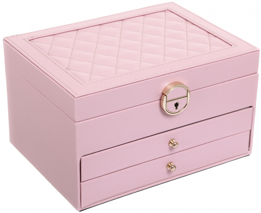 Шкатулка для украшений Chic 23х17х13 розовая