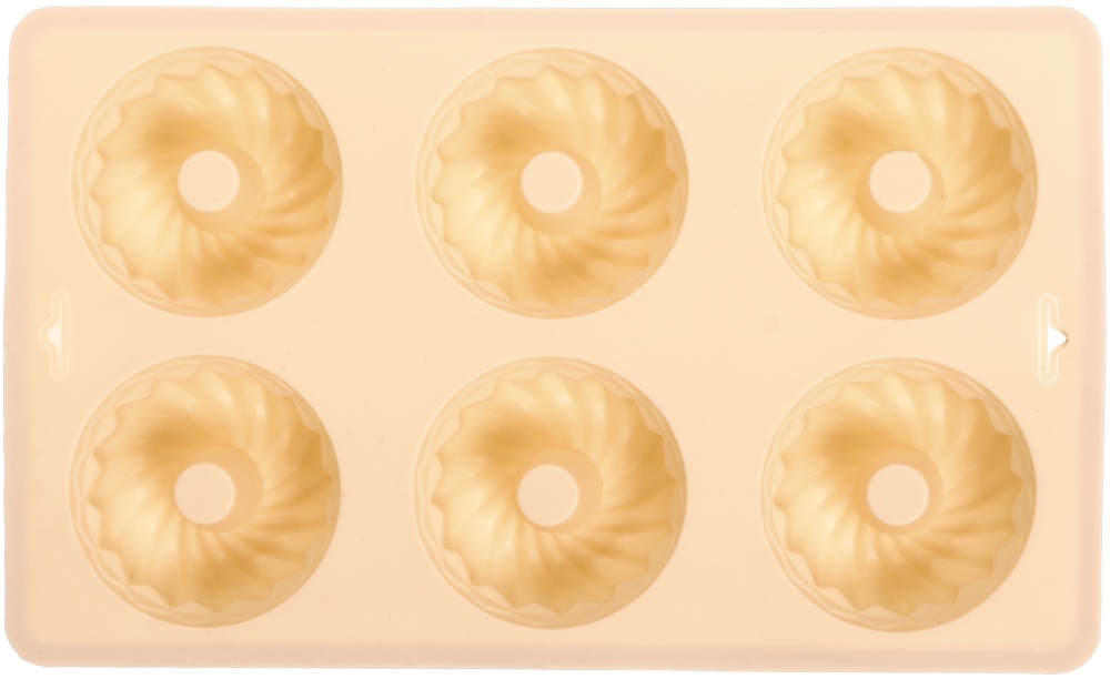 Форма для кексов Smart Kitchen by Flamberg с втулкой на 6 шт Peach&Brown series 27х16,3х3 см персиковый