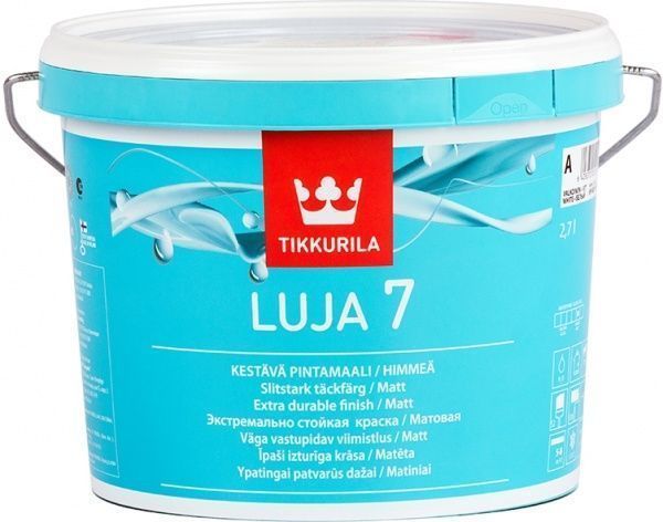 Фарба TIKKURILA luja 7, база А білий 2,7л 3,4кг