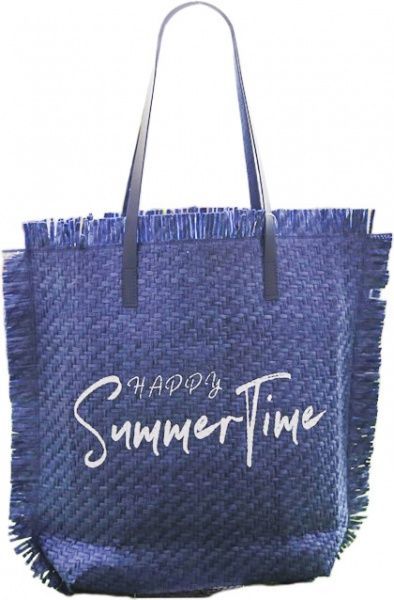 Сумка пляжна Summer Time 38х28х10 см синій 