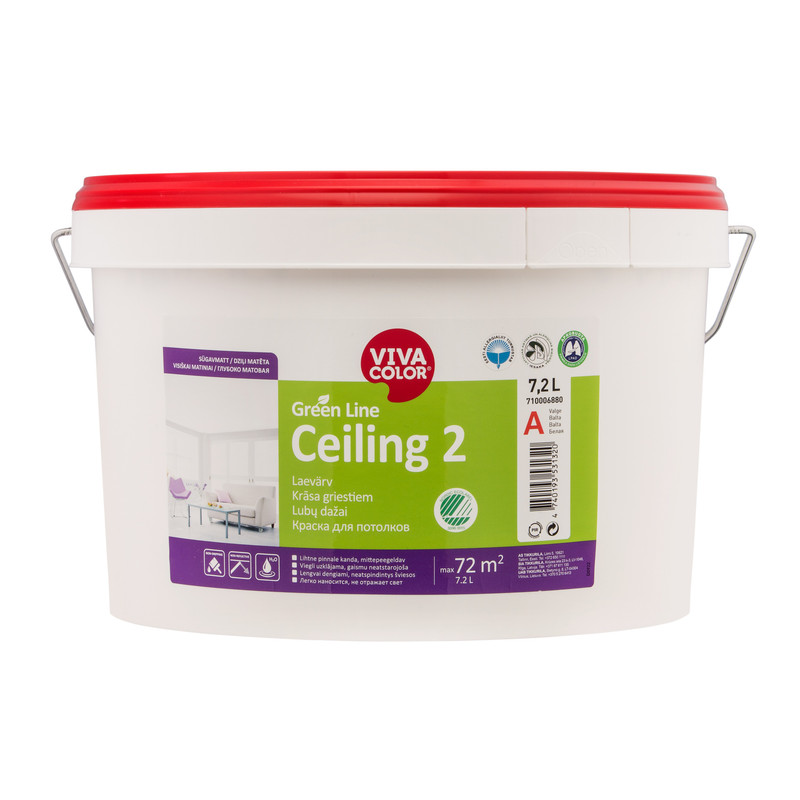 Фарба інтер'єрна акрилатна Vivacolor Ceiling 2 A мат 2,7л