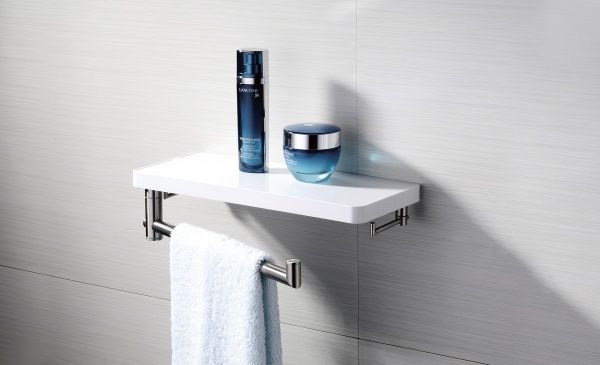Полка YACORE Fab с держателем для полотенец F30304WH 