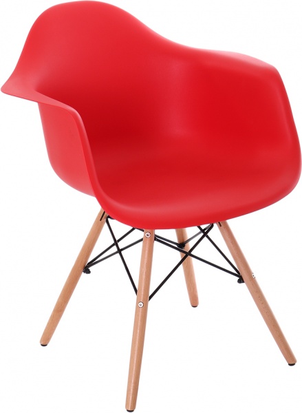 Стул обеденный Style red с подлокотниками бук/красный