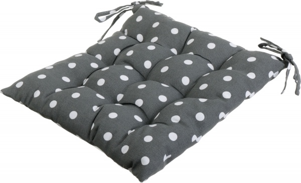 Подушка на стілець Дотс сіра 37х37см Luna