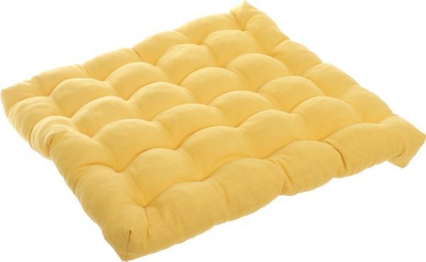 Подушка Bella Vita Duk стьобана жовта 38х38х5 см