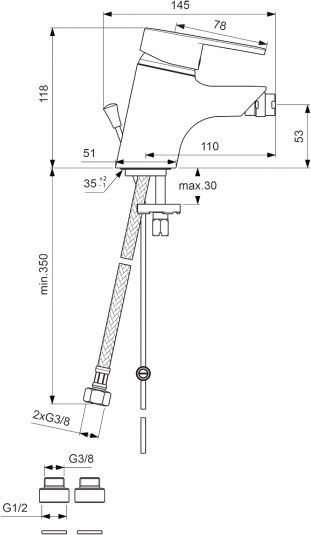 Змішувач для біде Vidima Seva Fresh B9947AA