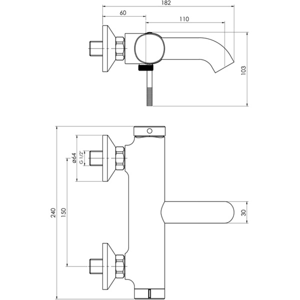 Змішувач для ванни Imprese Brenta ZMK091908040