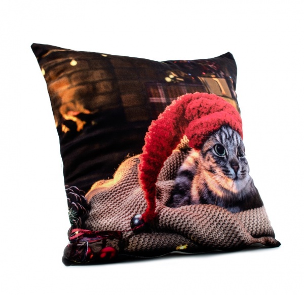 Подушка декоративна HAPPY CAT 45x45 см різнокольоровий La Nuit 