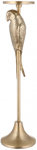 Подсвечник попугай большой золотистый 53 см AL-22831B металл