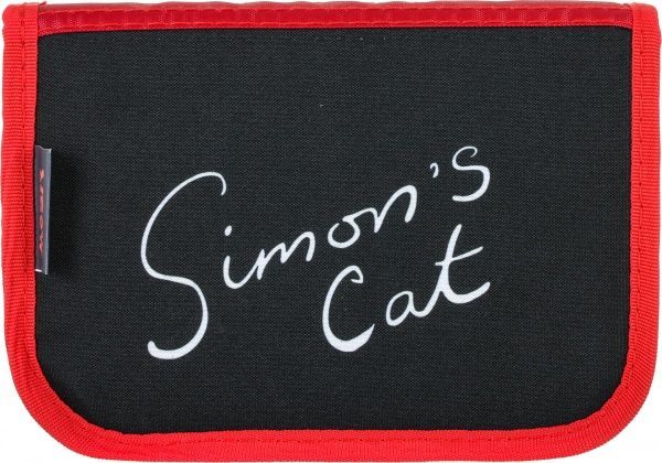 Пенал школьный Кот и мяч Simon's Cat красный с белым