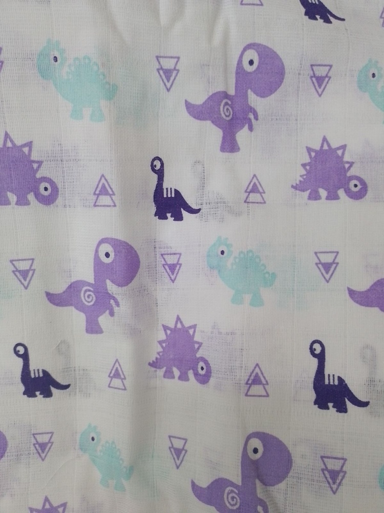 Пеленки Моя планета муслин К150-2 75x100 см белый с принтом