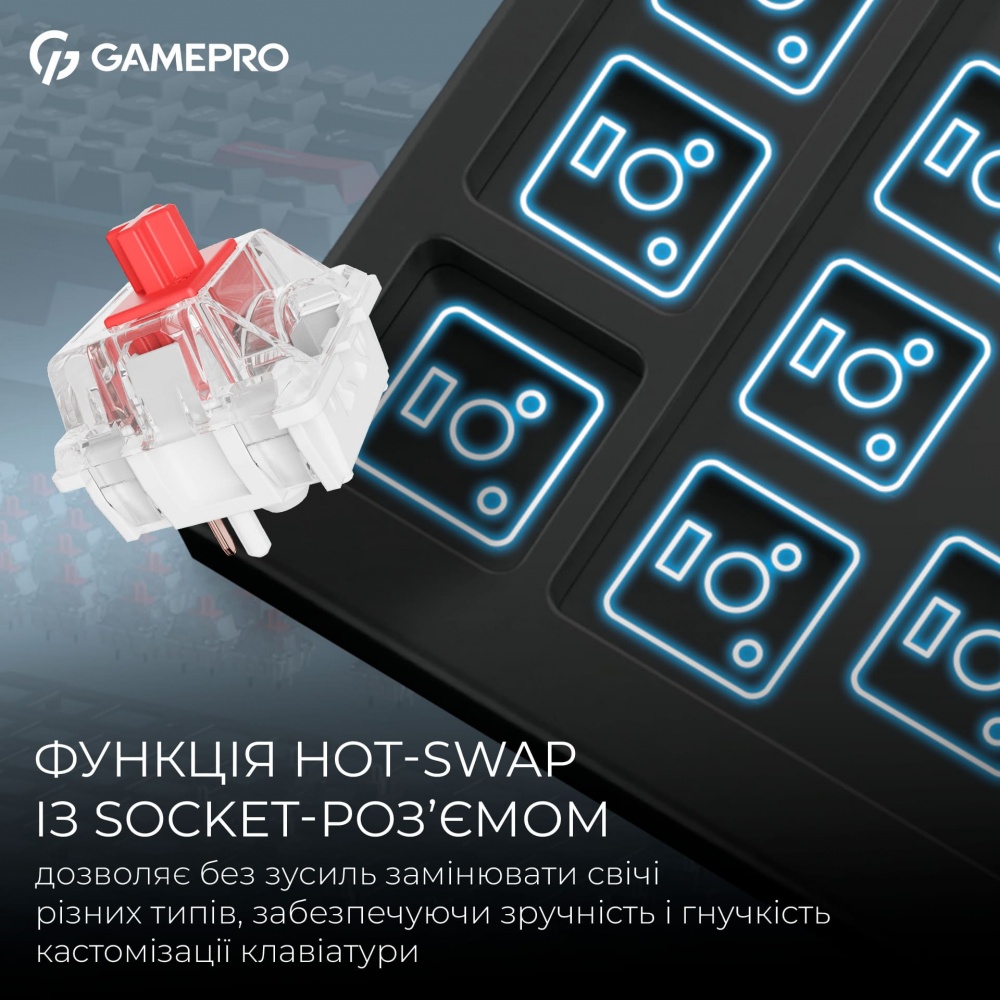 Клавиатура игровая GamePro (MK305BK) Asgard Drakkar Keychron Super black