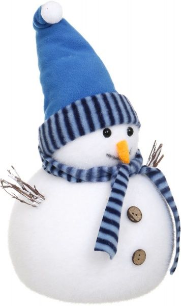 Декоративная фигура Снеговик с шарфом и шапкой RS1D1766A 32 см 