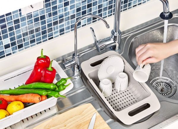 Сушарка розсувна на мийку FT-053 білий