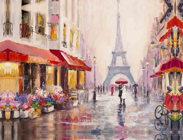 Репродукция Paris Street 80x107 см RozenfeldArt 