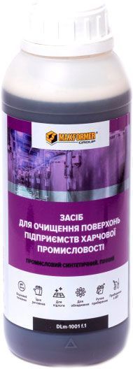 Миючий засіб для очищення поверхонь підприємств харчової промисловості DLm-1001 f.1 1 л Maxformer 