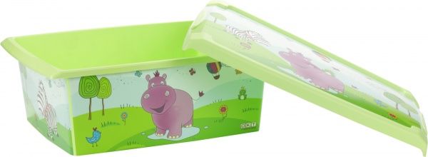 Ящик пластиковая OKT 2713 із кришкою Hippo 140x275x375 мм