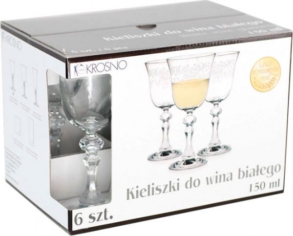 Набор бокалов для вина Prestige krista deco 150 мл 6 шт. F576030015513120 Krosno