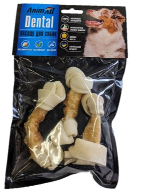 Лакомство AnimAll Дентал трубочка рулетик №3 с мясом курицы