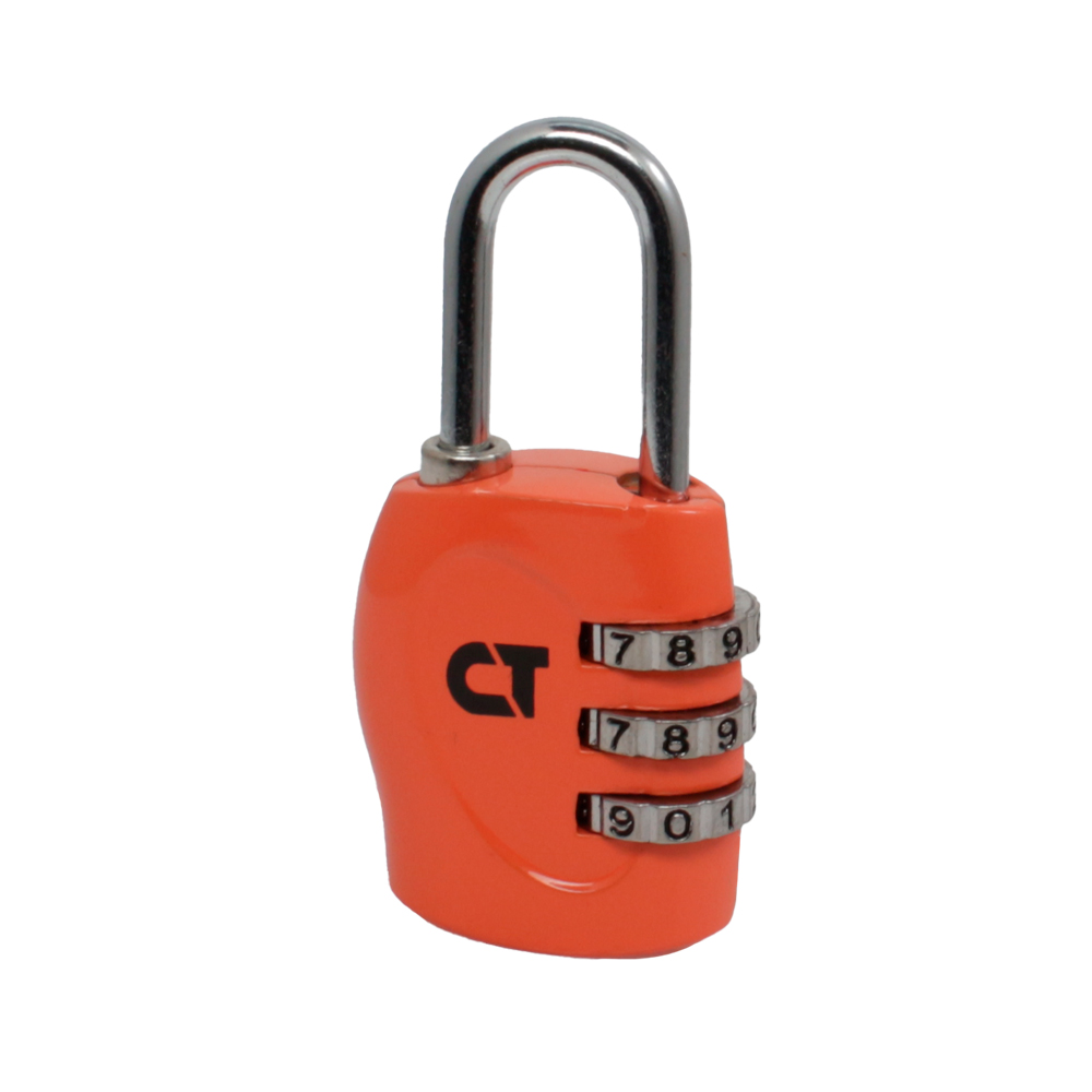 Замок навісний Comit 15 мм кодовий помаранчевий відкритий (амбарний)