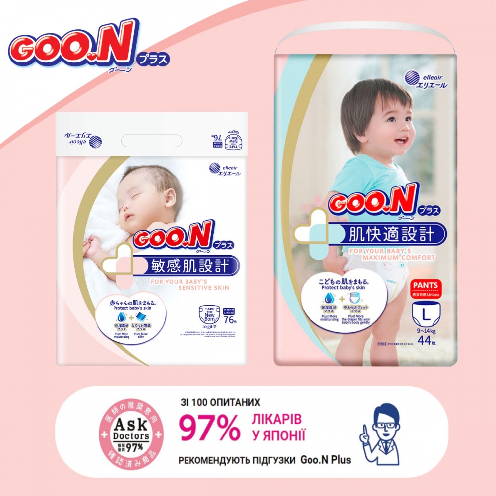 Подгузники-трусики Goo.N Plus M 6-12 кг 52 шт.