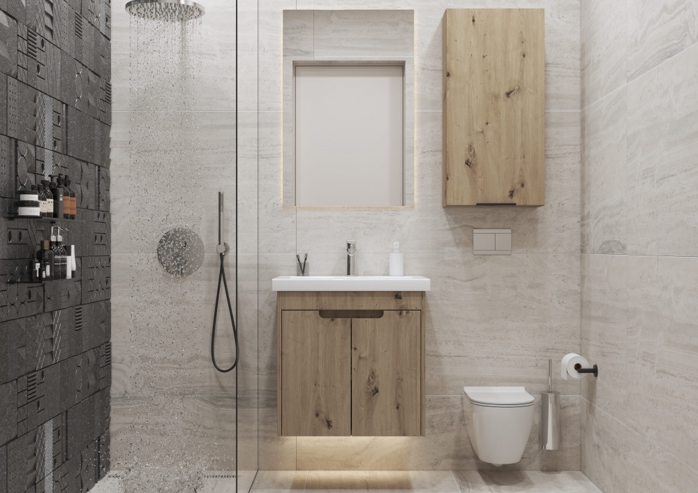 Тумба консольная Грейд Lina дуб артизан под умывальник Como 60