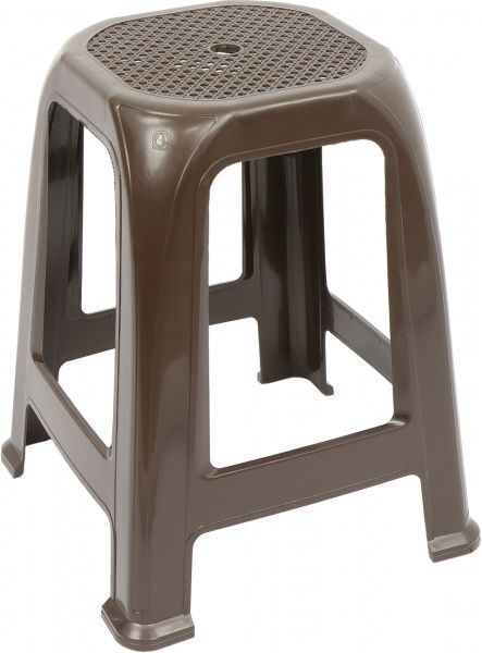 Табурет пластиковый Алеана Пиф 46,3x36,5x36,5 см темно-коричневый  