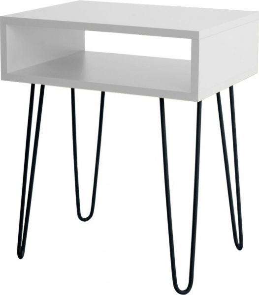 Тумба прикроватная Woodville Токіо 50х60х37 см белый / черный 