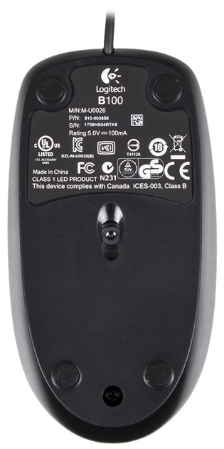 Миша Logitech B100 (910-003357) black  
