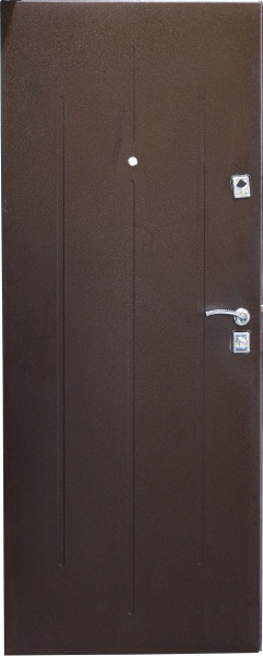 Двері вхідні металеві Y1S043C056 2 замки (соти) коричневий 2050х860 мм праві