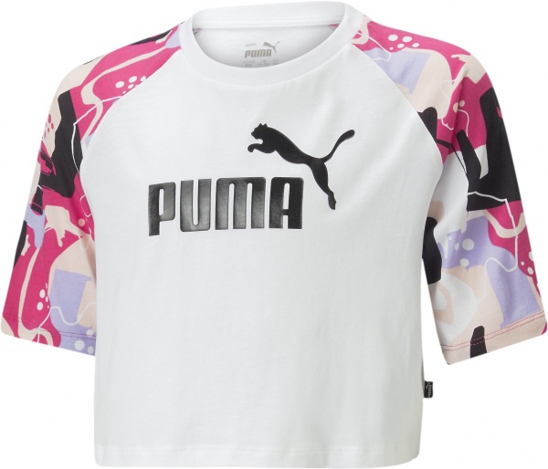 Футболка Puma ESS+ STREET ART RAGLAN AOP TEE G 67350702 р.152 білий
