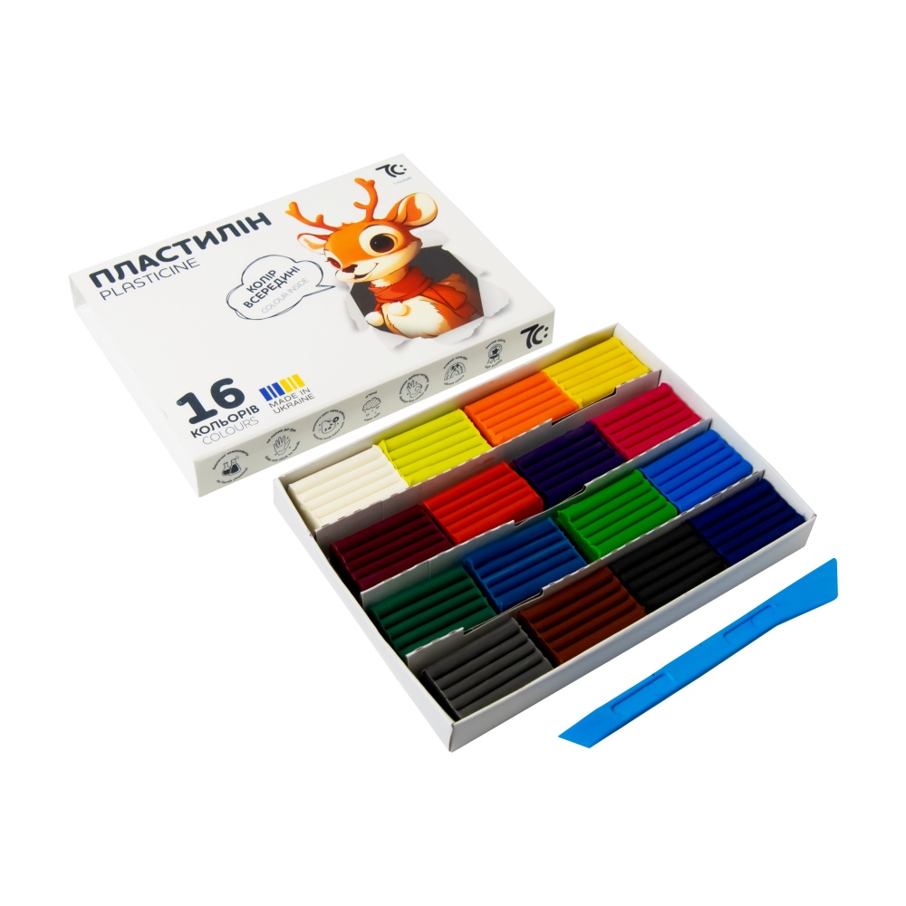 Пластилин восковый 16 цветов 7C31602 7С:
