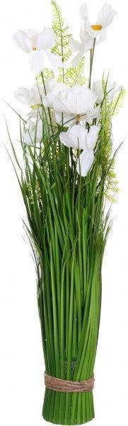 Цветочная композиция искусственная Хризантема белая 13 цветов 60 см