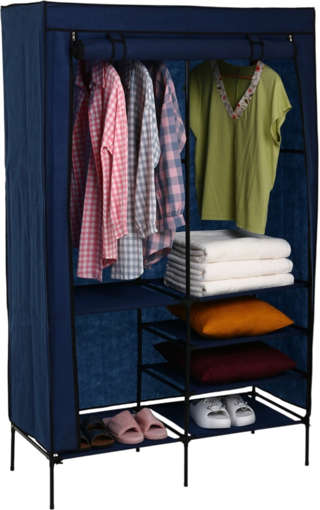 Тканинна шафа для одягу INDIGO 1730х1077х450 мм синій