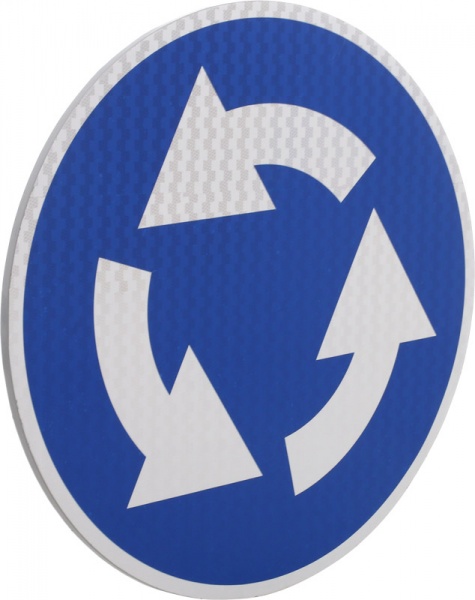 Знак дорожный Євро знак 4.10 (IІ тип, 2014) Круговое движение 