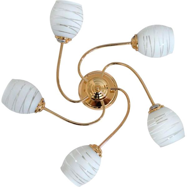 Люстра потолочная Геотон Потолочник ГЕОТОН НПБ 02-5х60-932 C496-5 5x60 Вт E27 французское золото 