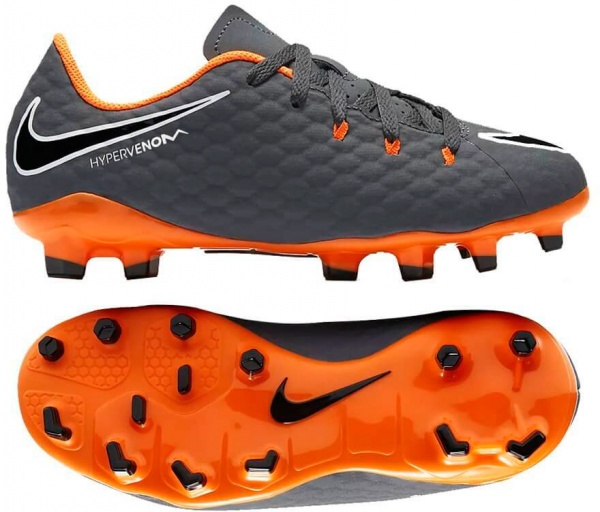 Бутсы Nike Phantom III Academy FG AH7288-081 р.US 5Y серый