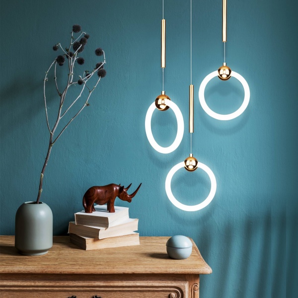 Світильник підвісний Strotskis Rim 10 Вт золото 90165/1 (золото) 