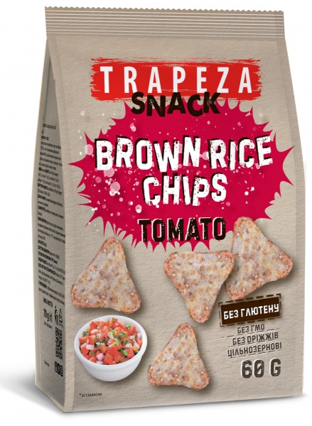 Чипси рисові ТРАПЕЗА зі смаком томатів