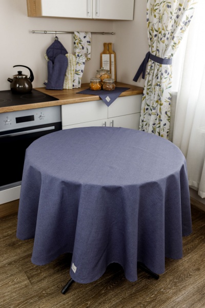 Скатерть Oliva Синяя d200 La Nuit 