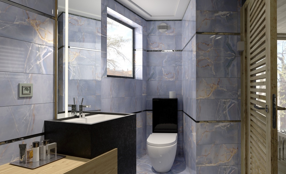 Плитка Golden Tile Onyx Blue Блакитний 7A3580 60х60 см