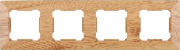 Рамка четырехместная HausMark Alta горизонтальная ольха SNG-FRP.SQ20G4-4/Alder