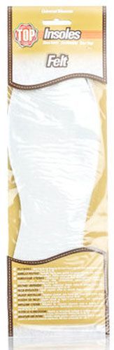 Стельки для обуви войлочные TOP белый