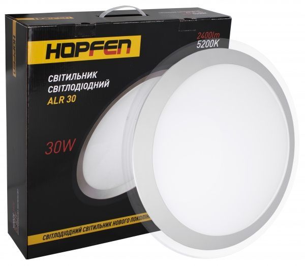 Світильник світлодіодний Hopfen ALR 30 Вт білий/сірий 5200 К 
