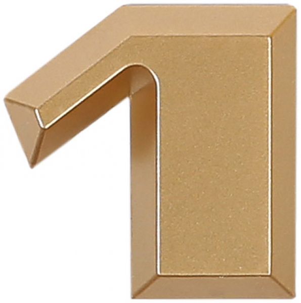 Цифра 1 пластик матове золото 37 мм Larvij LNP3 MG #1