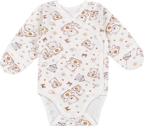 Боди детское для девочки для мальчика Фламинго р.62 бежевый 670-310 