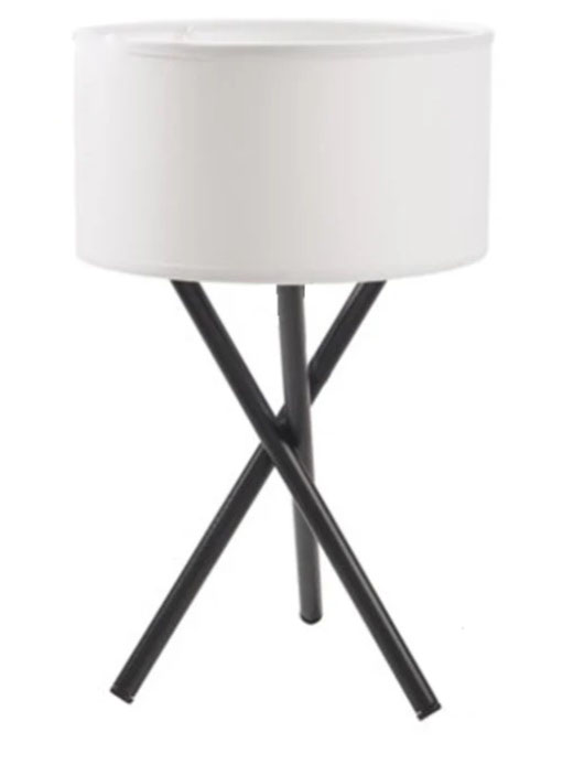Настільна лампа Геотон Kobe-1M 1x40 Вт E14 біло-чорний 49560